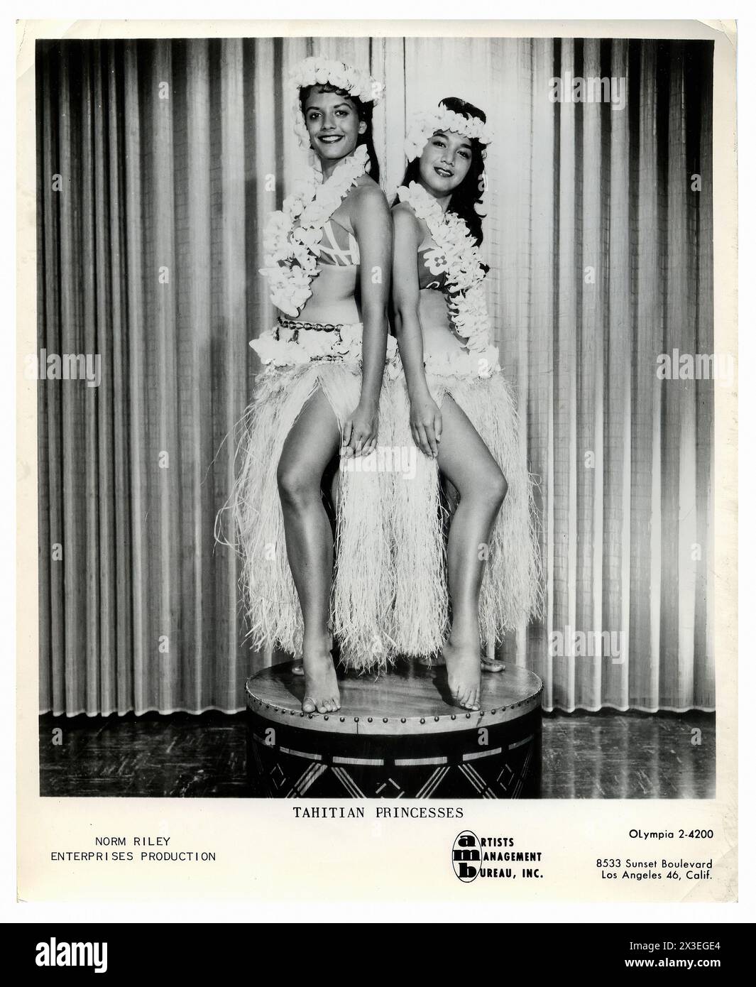 tahitische Prinzessinnen - - Werbefoto des Vintage-Musiklabels - Fotograf unnow, nur für redaktionelle Zwecke Stockfoto