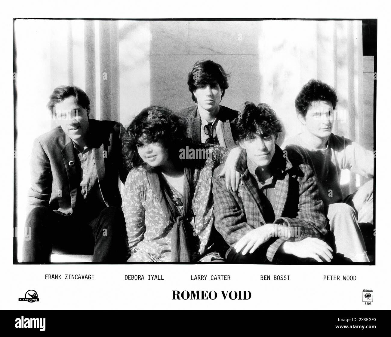 Romeo Void Press Photo – Werbefoto für Vintage Music Label – Fotograf unbekannt, nur für redaktionelle Zwecke Stockfoto