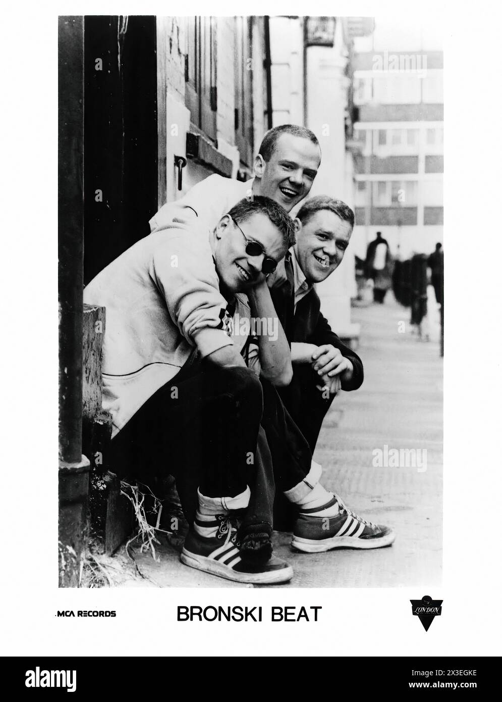 Bronski Beat 001 – Werbebild des Vintage Music Labels – Fotograf unbekannt, nur für redaktionelle Zwecke Stockfoto