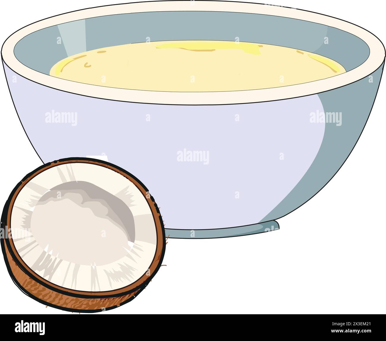 Kokosöl-Vektor-Illustration Stock Vektor