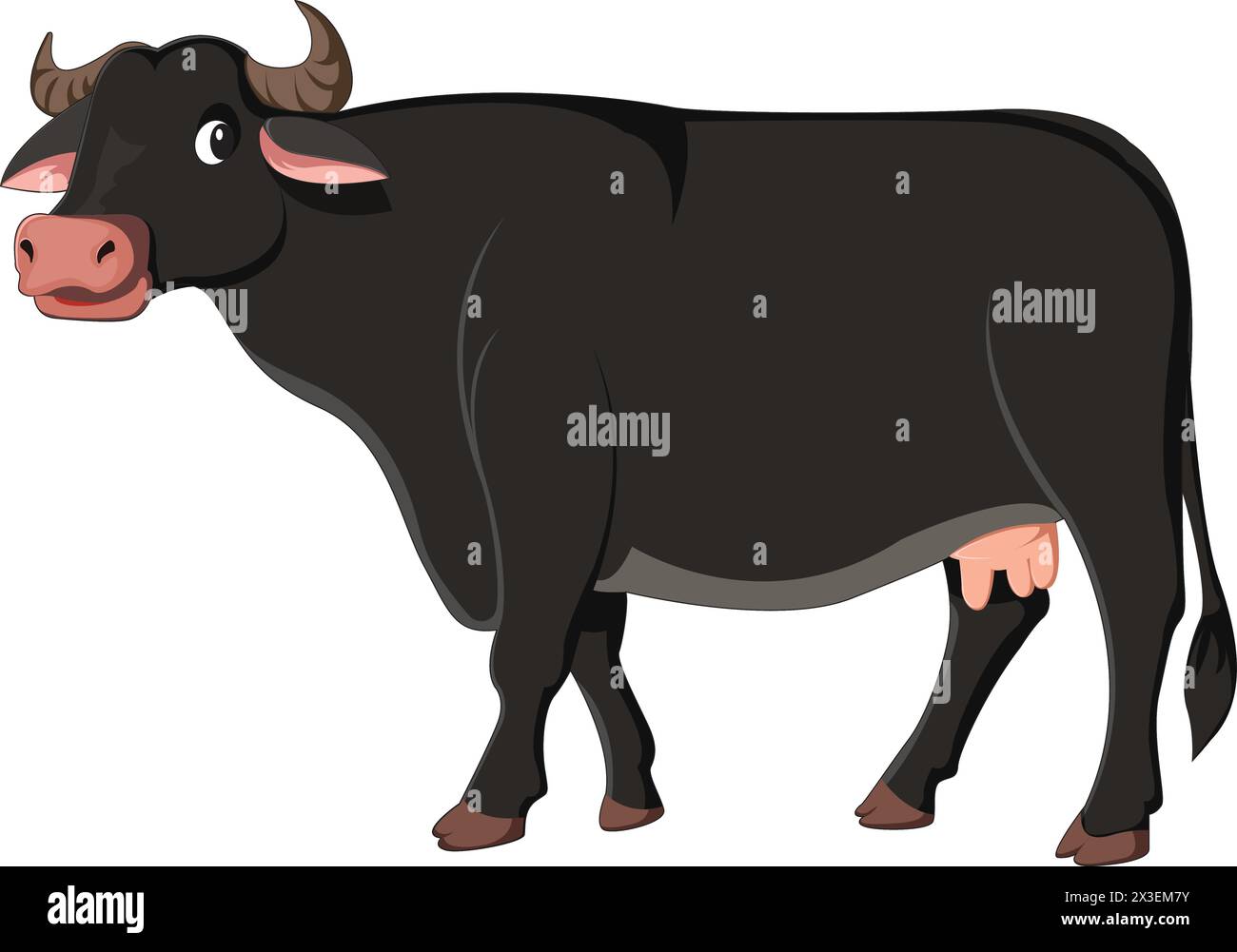 Haustier - Büffelvektorillustration Stock Vektor