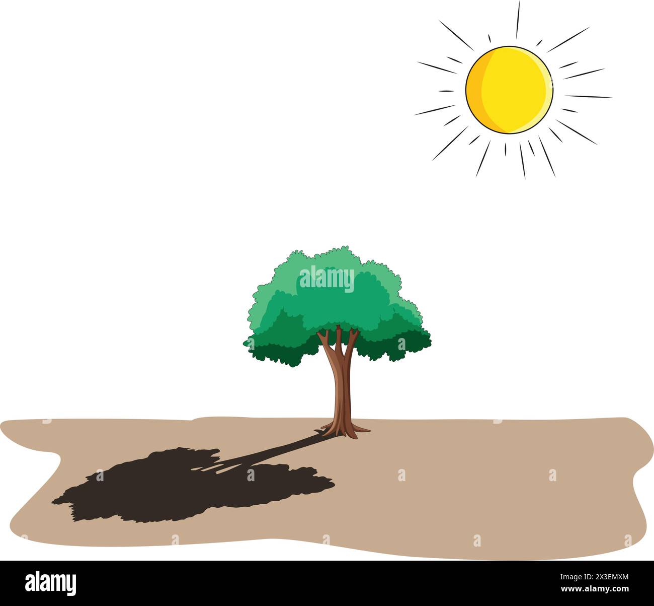 Vektorillustration für Licht- und Schatteneffekte Stock Vektor