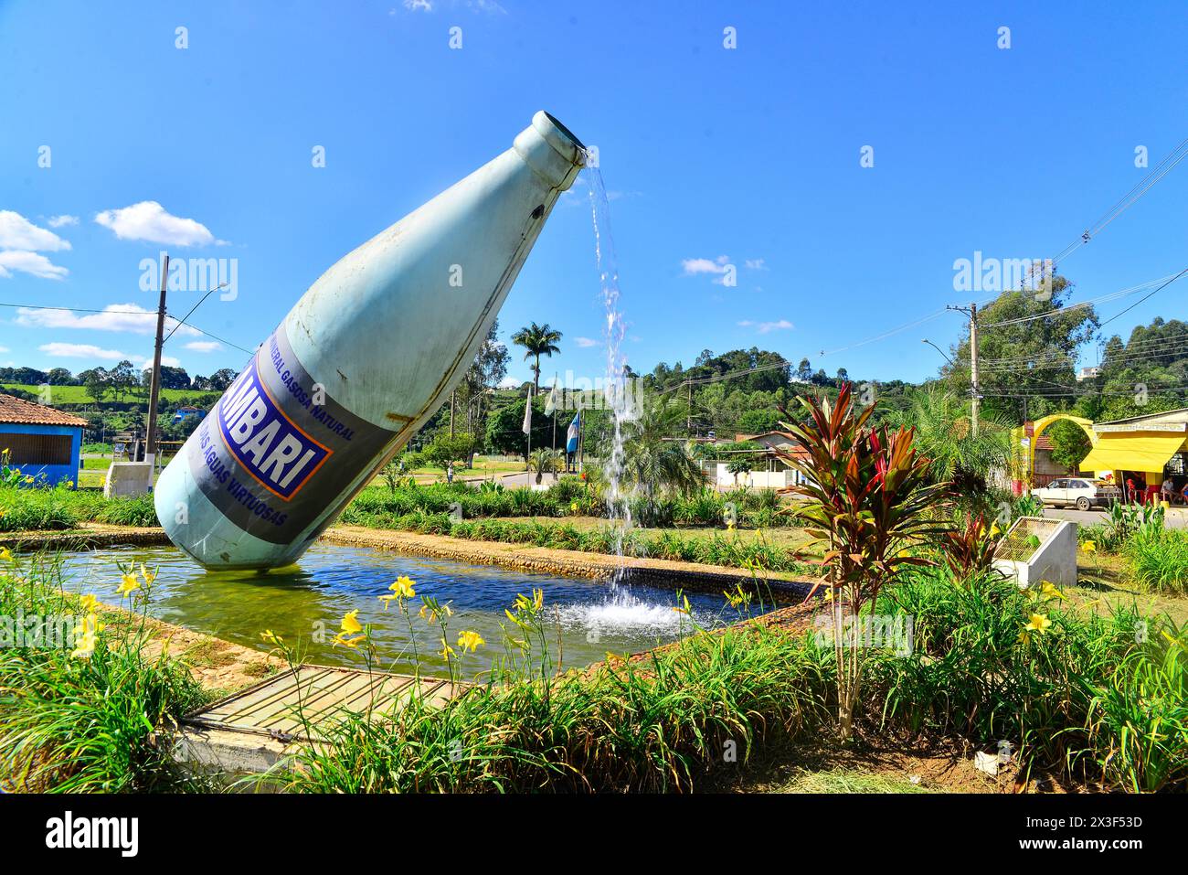 Szene in der Stadt Lambari, berühmt für sein Mineralwasser, das viele Touristen anzieht, Minas Gerais Estate, Brasilien Stockfoto
