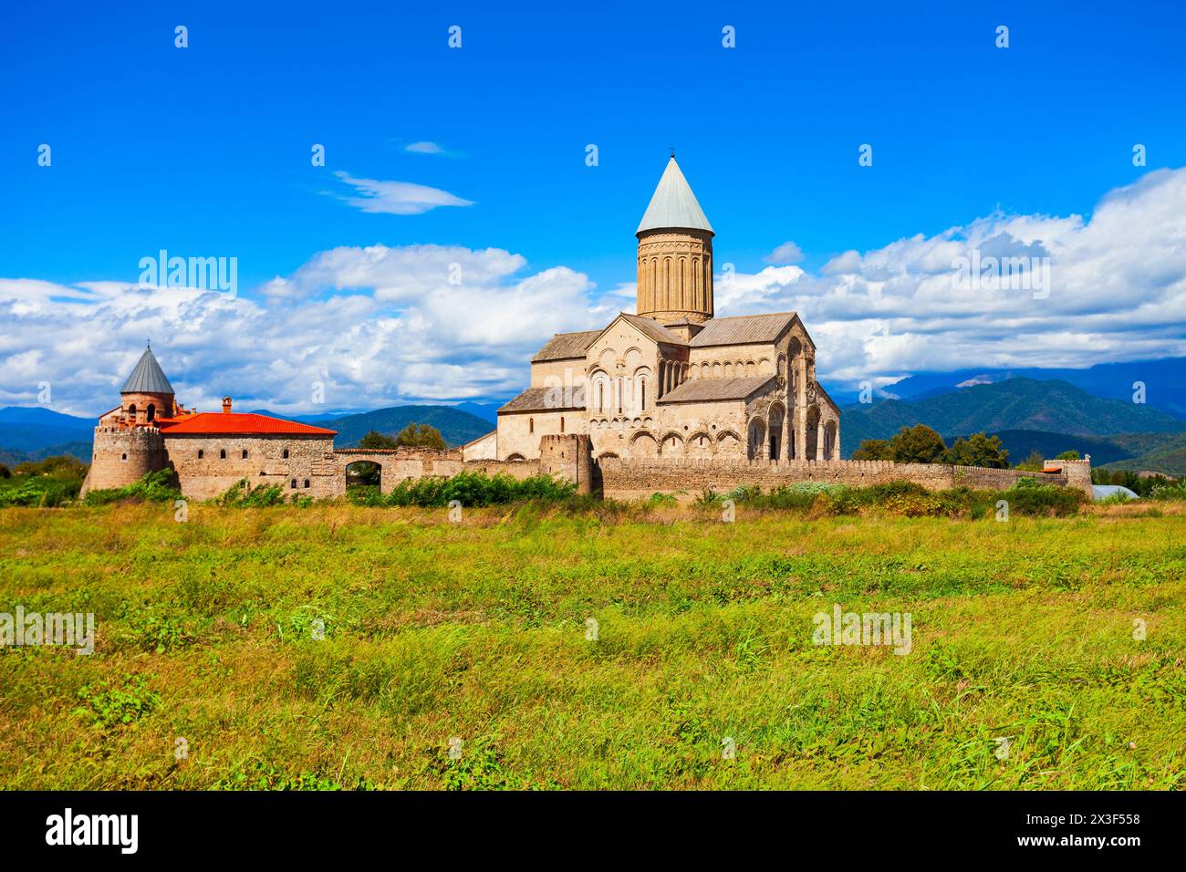 Alaverdi Kloster Komplex in Kacheti. Kacheti ist eine Region im Osten Georgiens mit Telavi als Hauptstadt. Stockfoto