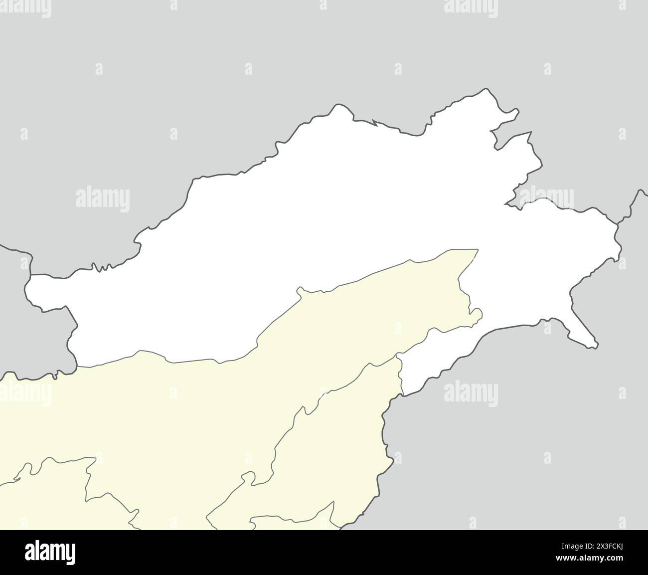 Lageplan von Arunachal Pradesh ist ein Bundesstaat Indien mit Nachbarstaat und Nachbarland Stock Vektor