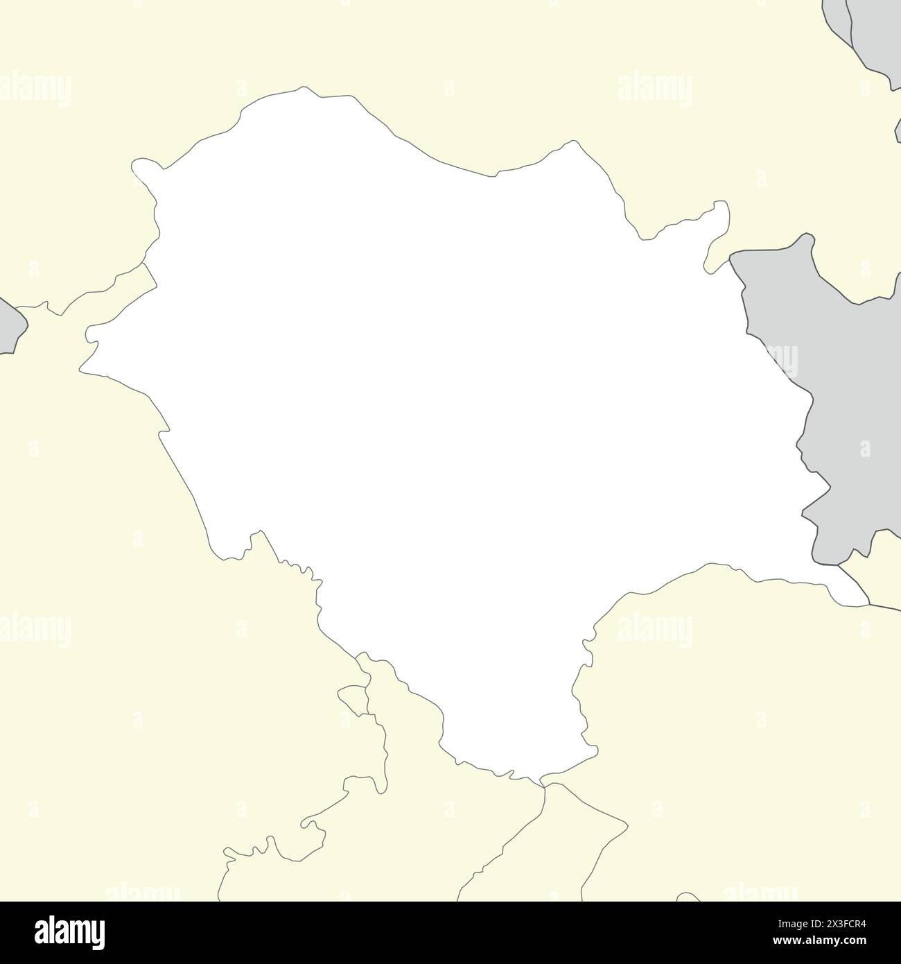 Lageplan von Himachal Pradesh ist ein Bundesstaat Indien mit Nachbarstaat und Nachbarland Stock Vektor