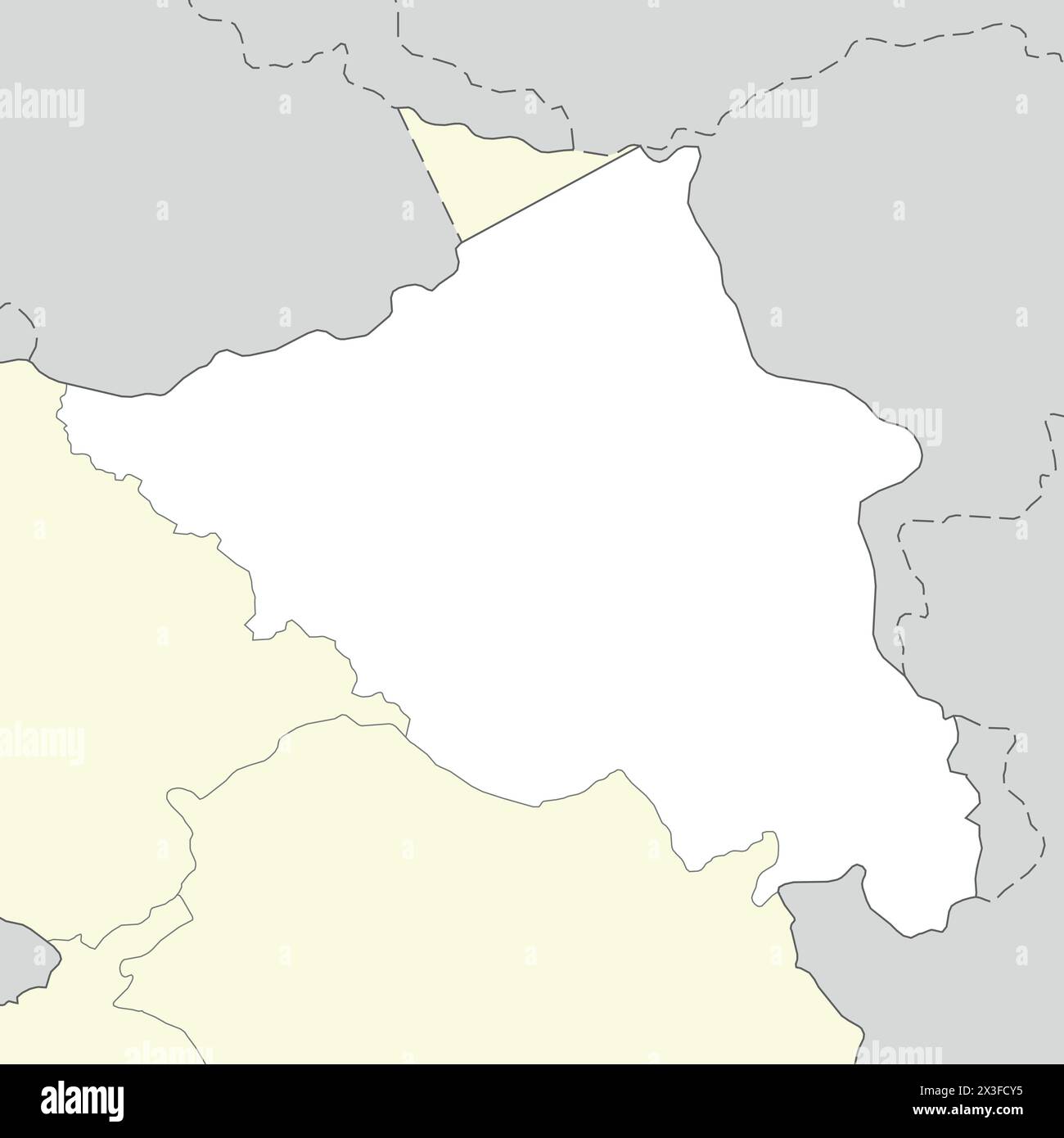 Lageplan von Ladakh ist ein Bundesstaat Indien mit Nachbarstaat und Nachbarland Stock Vektor