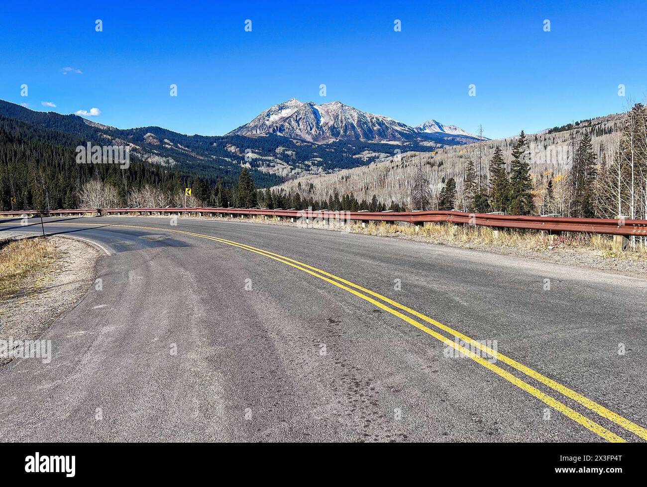 Keebler Pass Road in Colorado Stockfoto