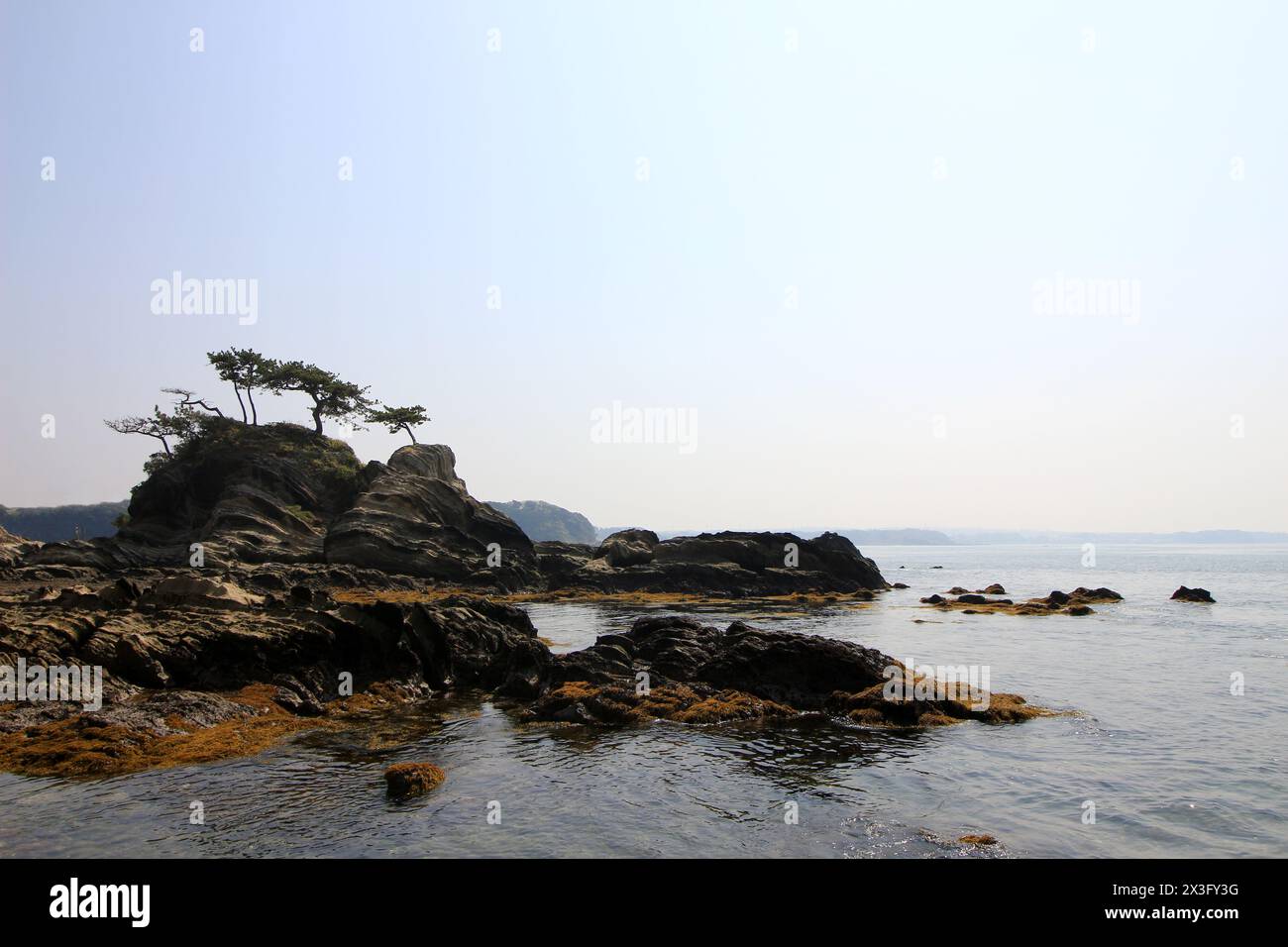 Wunderschöne Landschaft in Japan Arasaki Bentenjima, ein malerischer Ort an der Küste von Arasaki in Yokosuka City, Präfektur Kanagawa Stockfoto