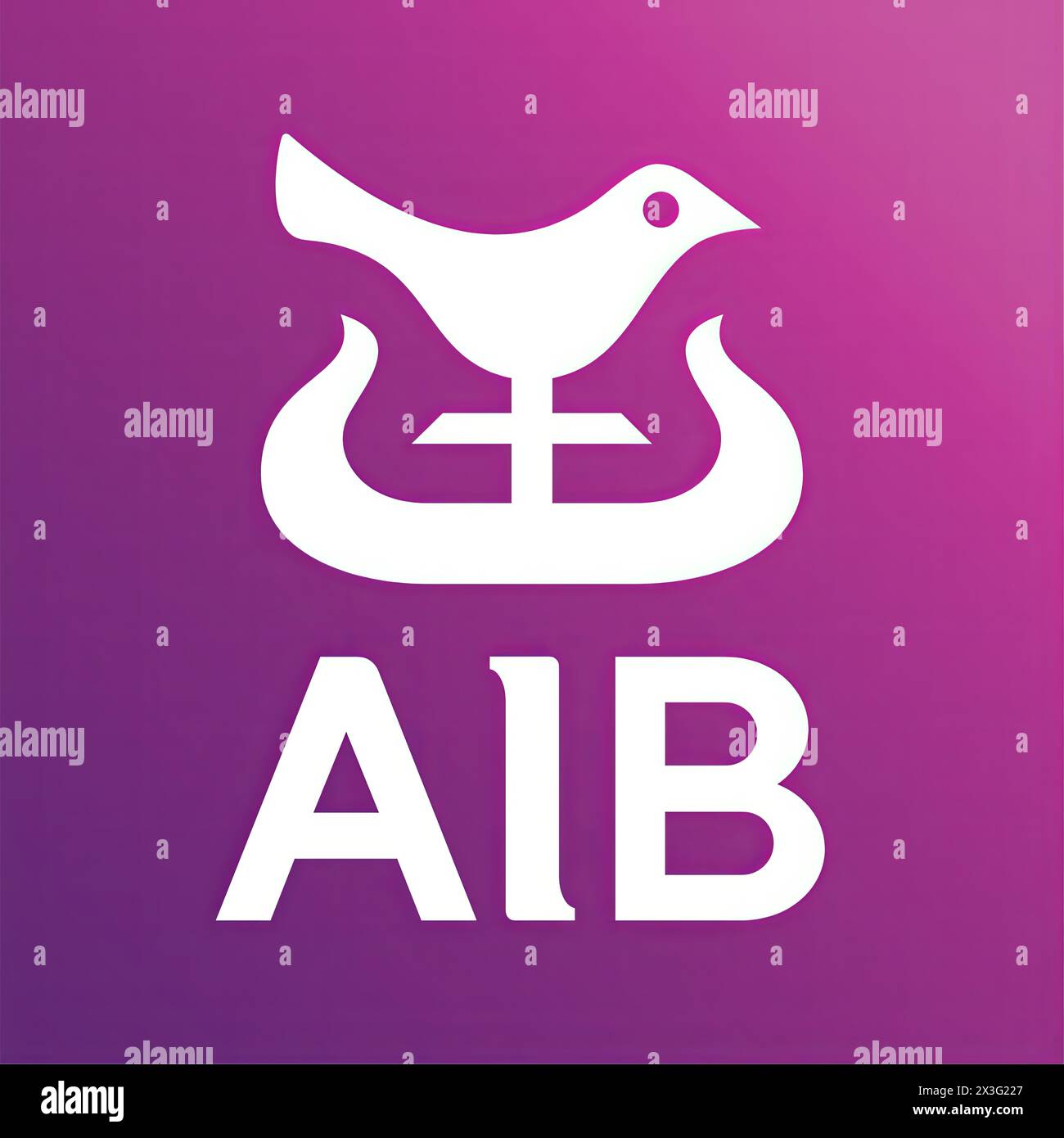New York, USA – 9. März 2024: AIB Group Allied Irish Banks Company Logo, Corporation Icon, Illustrative Editorial. Stockfoto