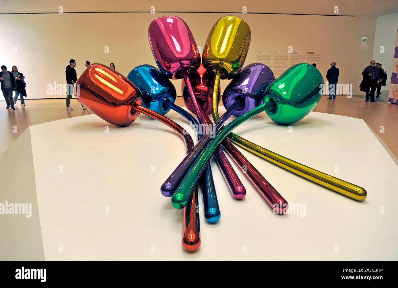 Jeff Koons Skulptur in Guggenheim, Museum, Bilbao, Spanien, Europa Stockfoto