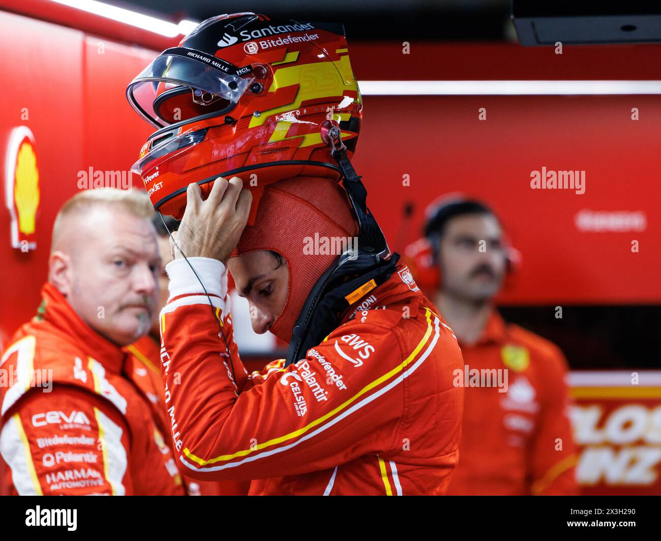 Suzuka Circuit, 5. April 2024: Carlos Sainz (ESP) von Ferrari während des Formel-1-Grand Prix von Japan 2024. Stockfoto