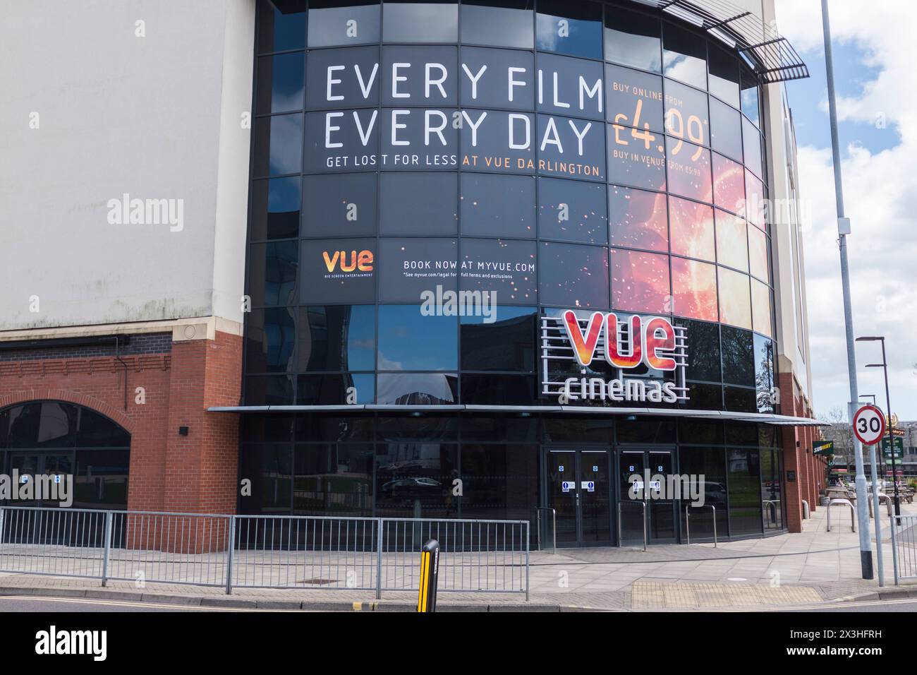 Der DL1-Freizeitkomplex in Darlington, England, Großbritannien, mit Vue Cinema Stockfoto