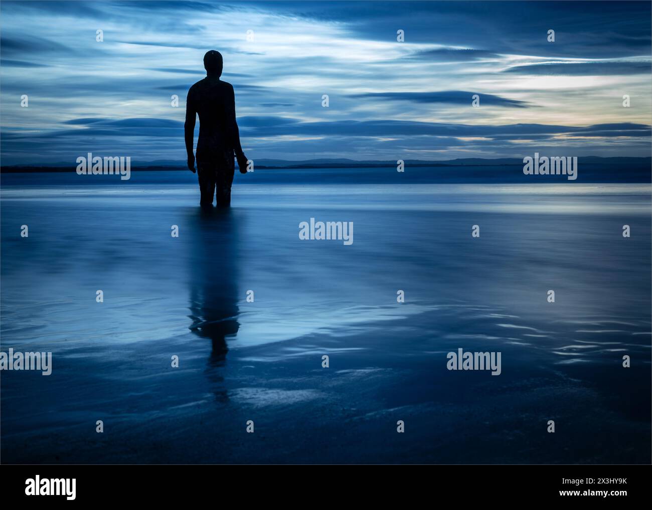 Ein Anderer Ort, Crosby Beach, Merseyside Stockfoto