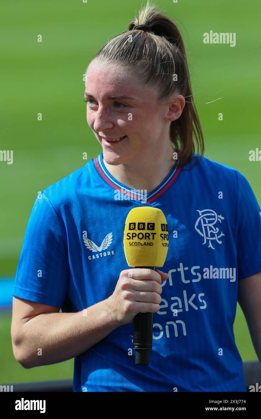 Glasgow, Großbritannien. April 2024. Die Rangers spielen Celtic im Scottish Gas Women's Scottish Cup Halbfinale im Hampden Park, Glasgow, Schottland. Quelle: Findlay/Alamy Live News Stockfoto