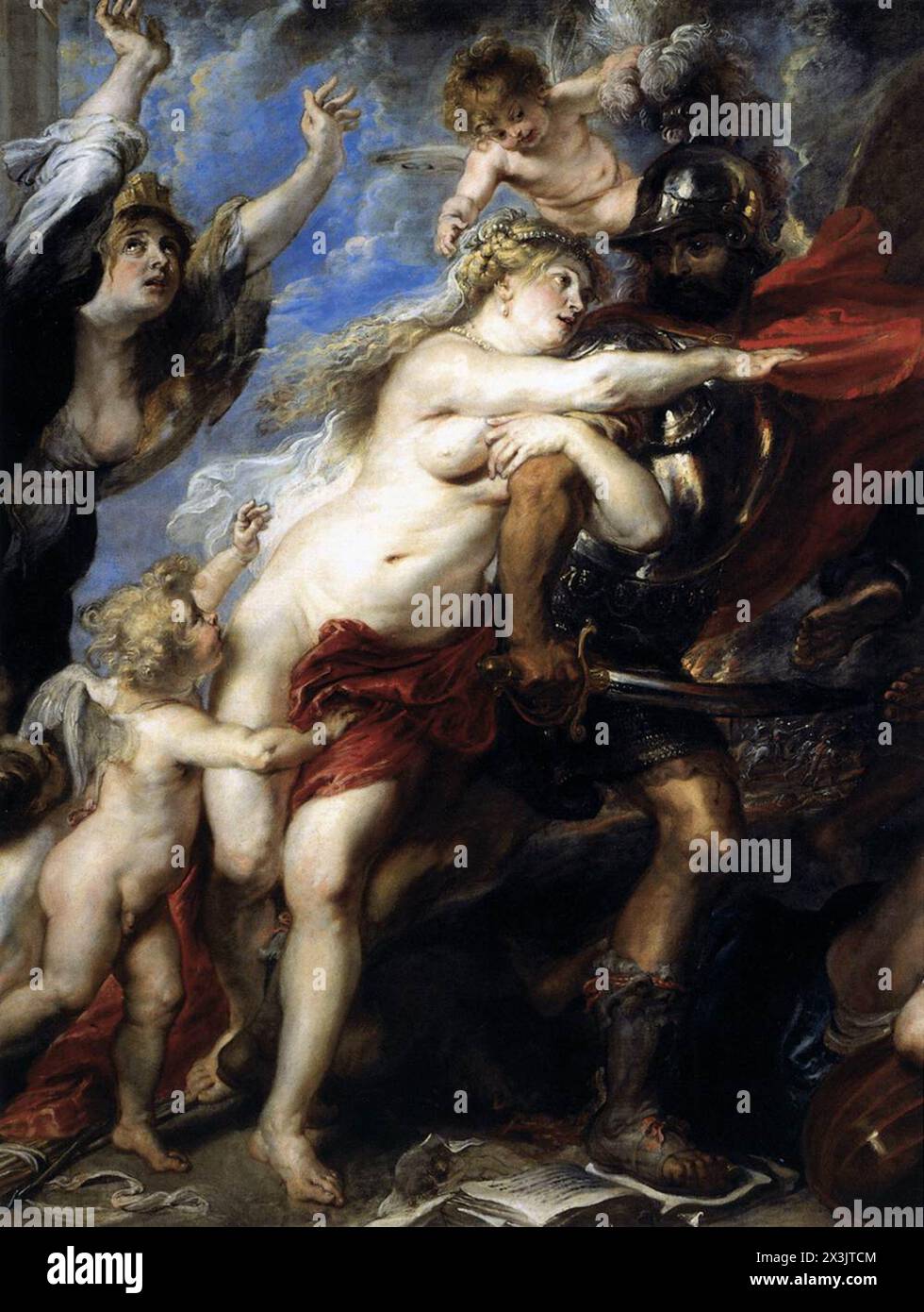 Die Folgen des Krieges Detailgemälde von Peter Paul Rubens Stockfoto