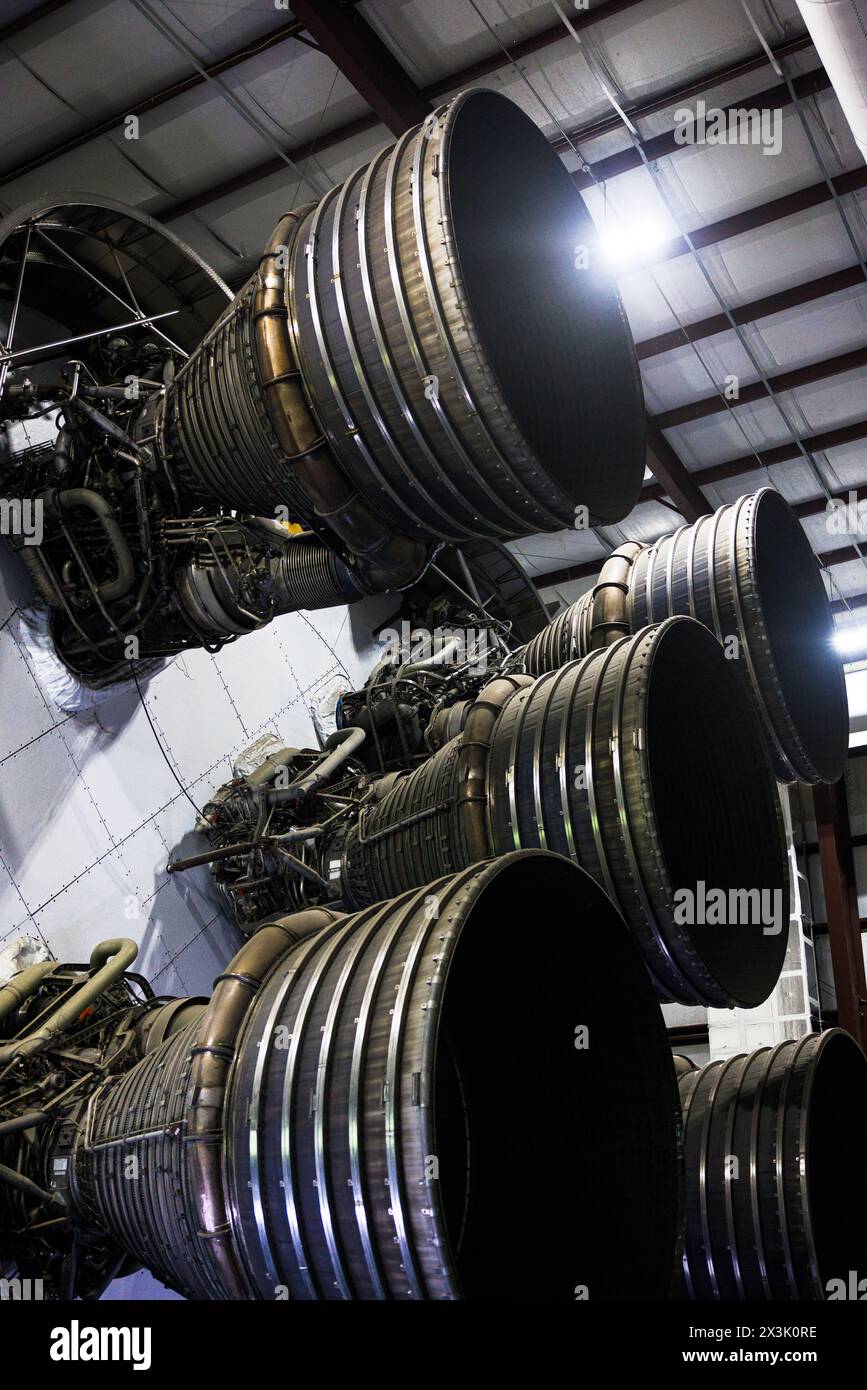 saturn V Raketenantriebe, johnson Space Center, houston, texas Stockfoto