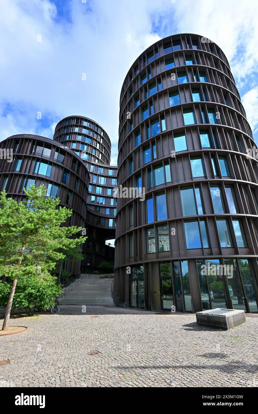 Kopenhagen, Dänemark - 18. Juli 2023: Blick auf das Gebäude von Axel Towers von der Straße von Kopenhagen, Dänemark Stockfoto