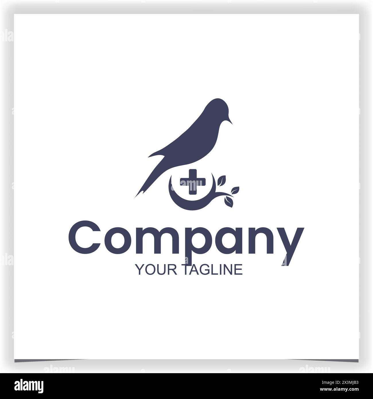 Vektorvogelnest-Logo-Designvorlage Stock Vektor