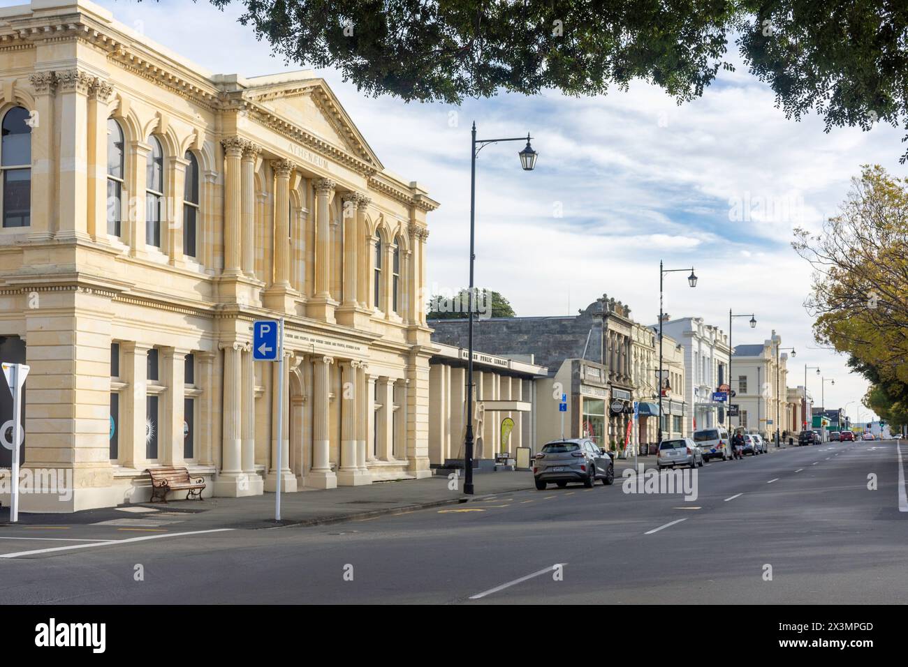 Stadtzentrum, Thames Street, Oamaru, Otago, South Island, Neuseeland Stockfoto