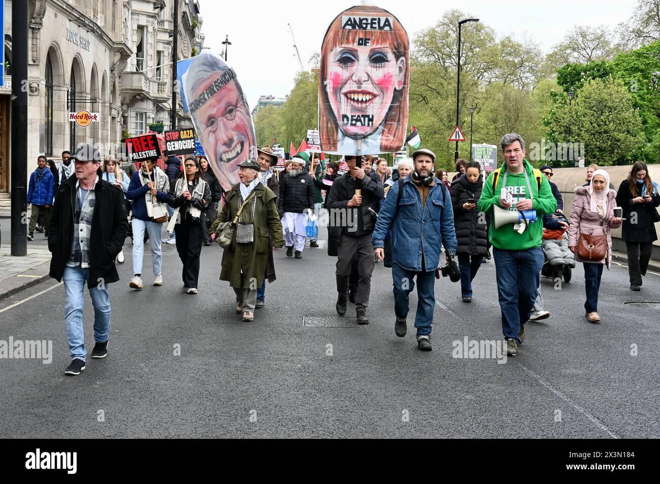 Angela Rayner, Keir Starmer, National March for Palestine, London, UK Stockfoto
