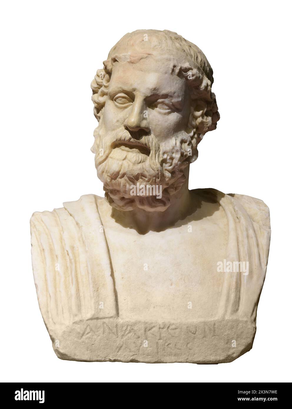 Herm von Anacreon von Phidias oder Pheidias - altgriechischer Bildhauer, Maler und Architekt Stockfoto