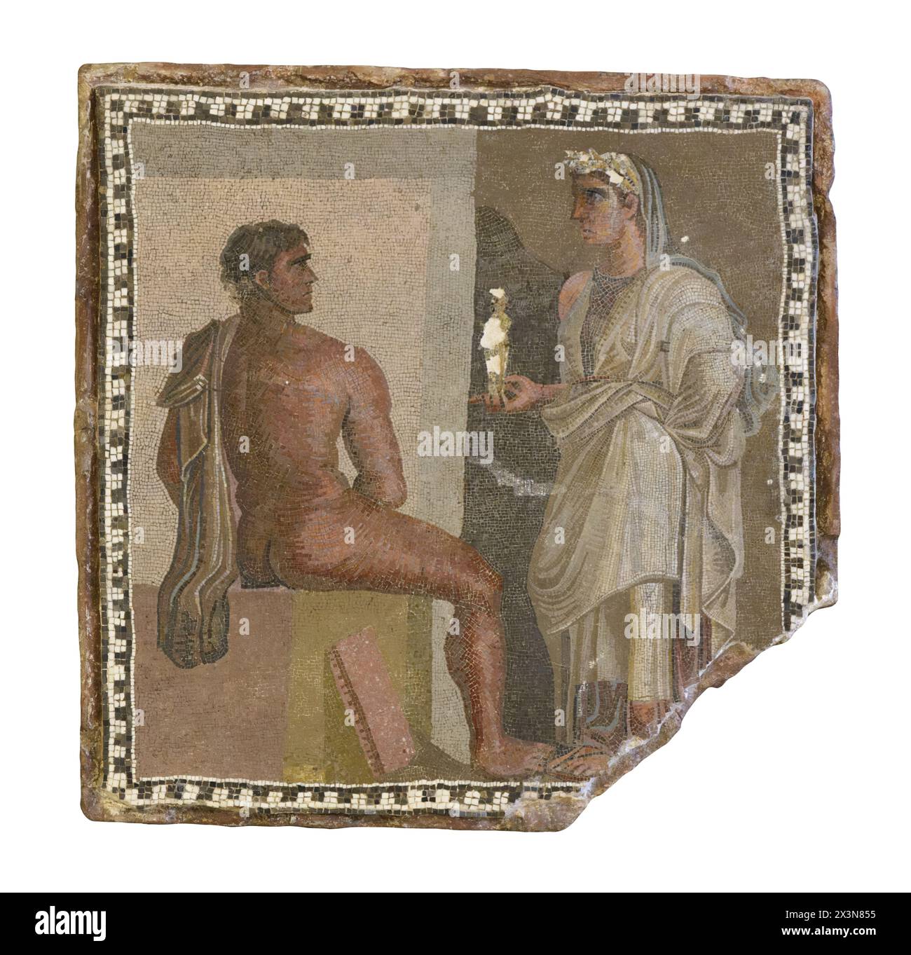 Orestes und Iphigenie. Römisches Mosaik. Rom Stockfoto