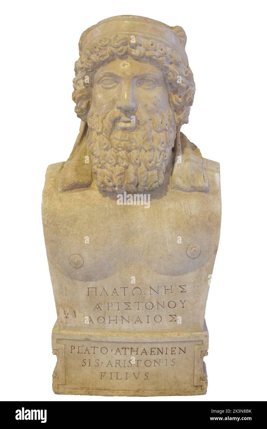 Herm von Platon - griechischer Philosoph Stockfoto