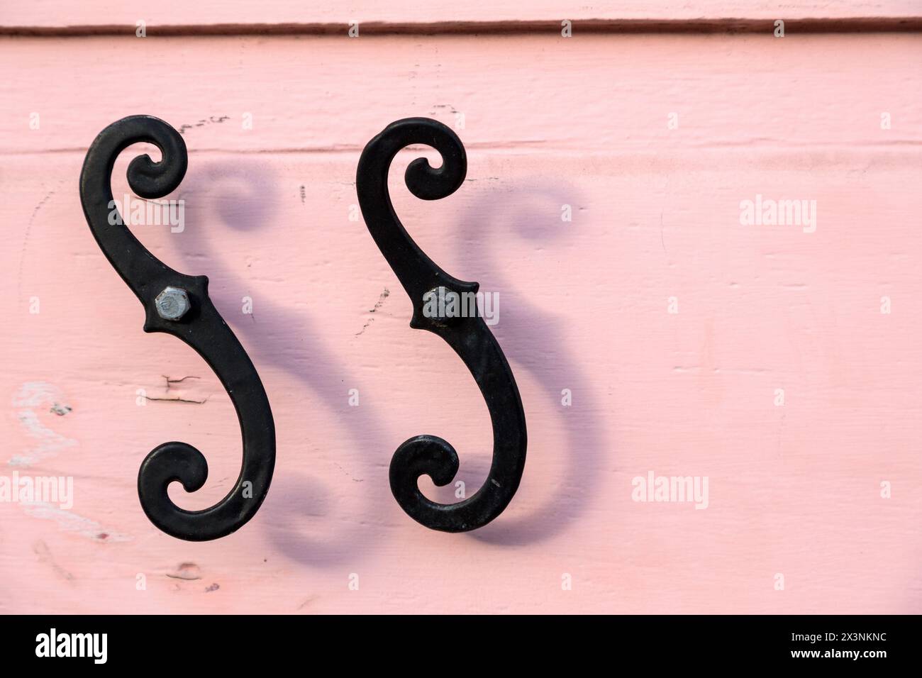 New Orleans, Louisiana. French Quarter, Architektonische Dekoration. Stockfoto