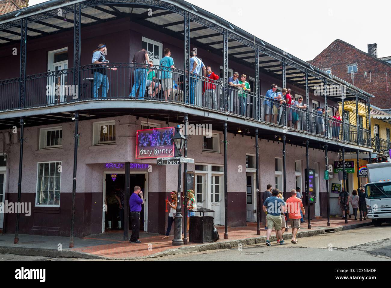 New Orleans, Louisiana. French Quarter, Straßenszene. Stockfoto