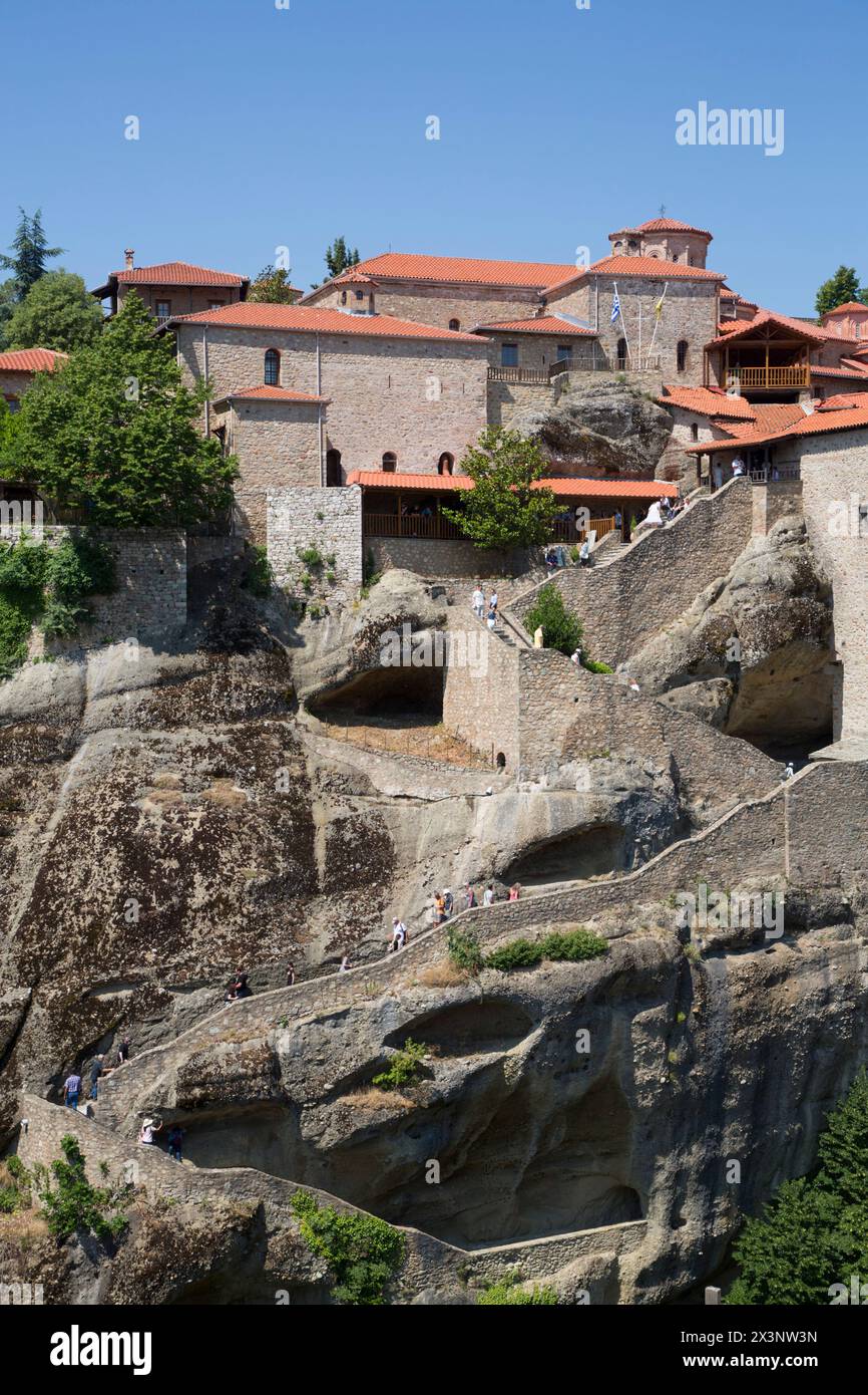 Kloster tolles Wort meteoron, Meteora, UNESCO-Weltkulturerbe, Thessalien, Griechenland Stockfoto