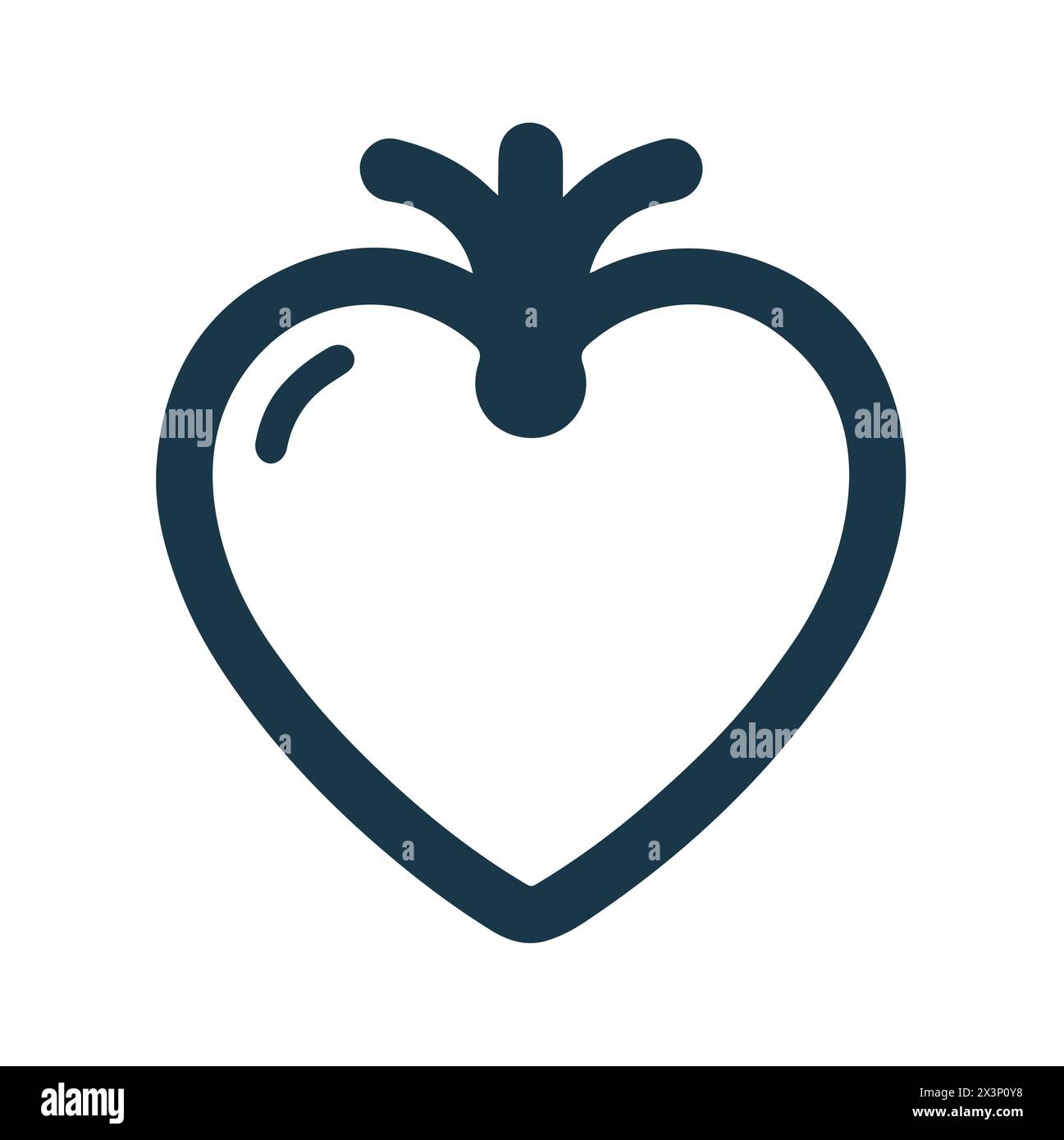 Einfaches Line Art Herzsymbol Stock Vektor