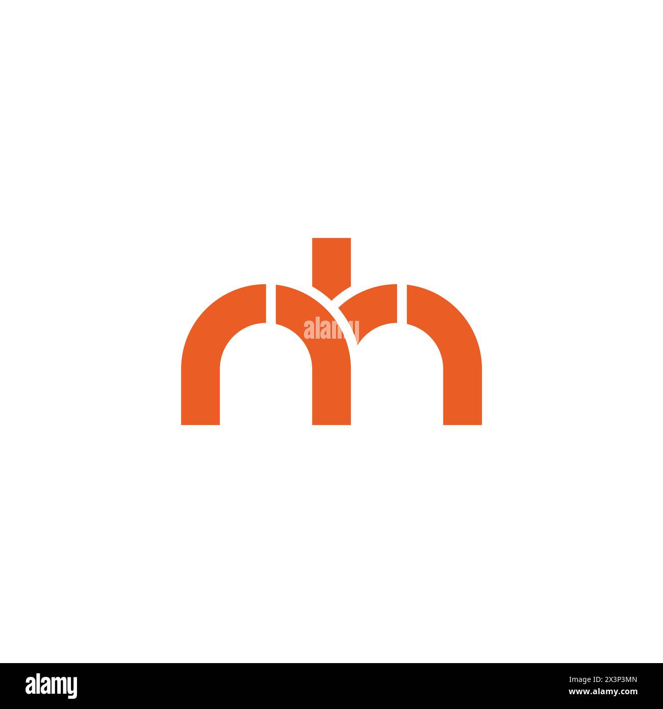 Abstrakter geometrischer Logo-Vektor mit Buchstabe mh Stock Vektor