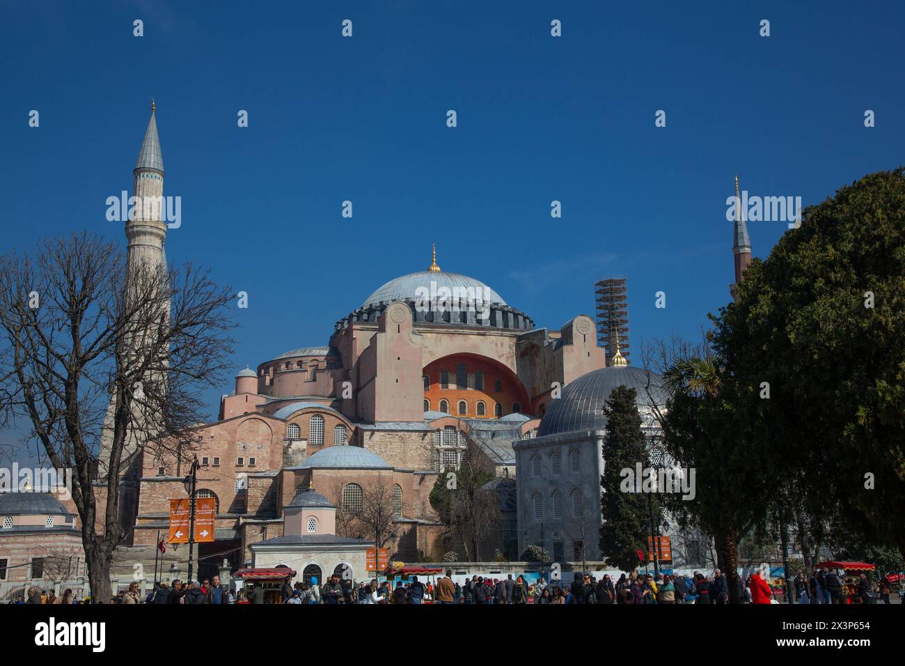 Hagia Sophia große Moschee, 537 n. Chr., Sultanahmet-Platz, UNESCO-Weltkulturerbe, Sultanahmet, Istanbul, Türkei Stockfoto