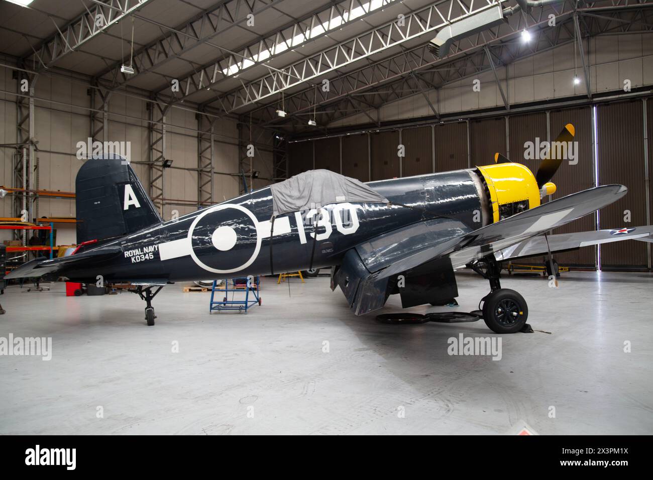 An einem Goodyear produzierten FG-1D Corsair, einem amerikanischen Kampfflugzeug, das im Zweiten Weltkrieg und im Koreakrieg eingesetzt wurde. Stockfoto