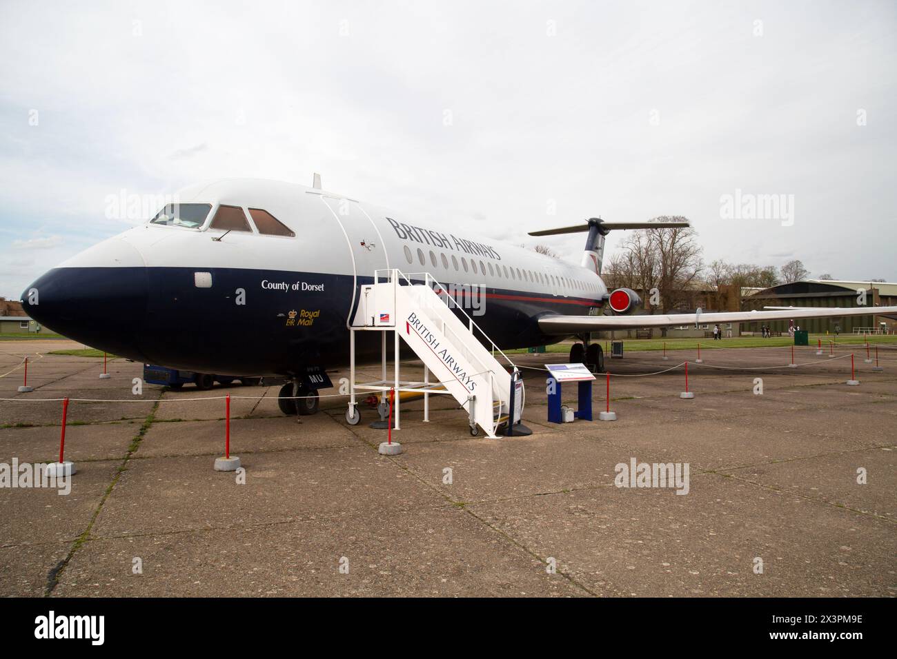 BAC One Eleven 500, ein britisches Kurzstreckenflugzeug, das von Rolls-Royce Spey-Turboventilatoren angetrieben wird. IWM, Duxford. Stockfoto