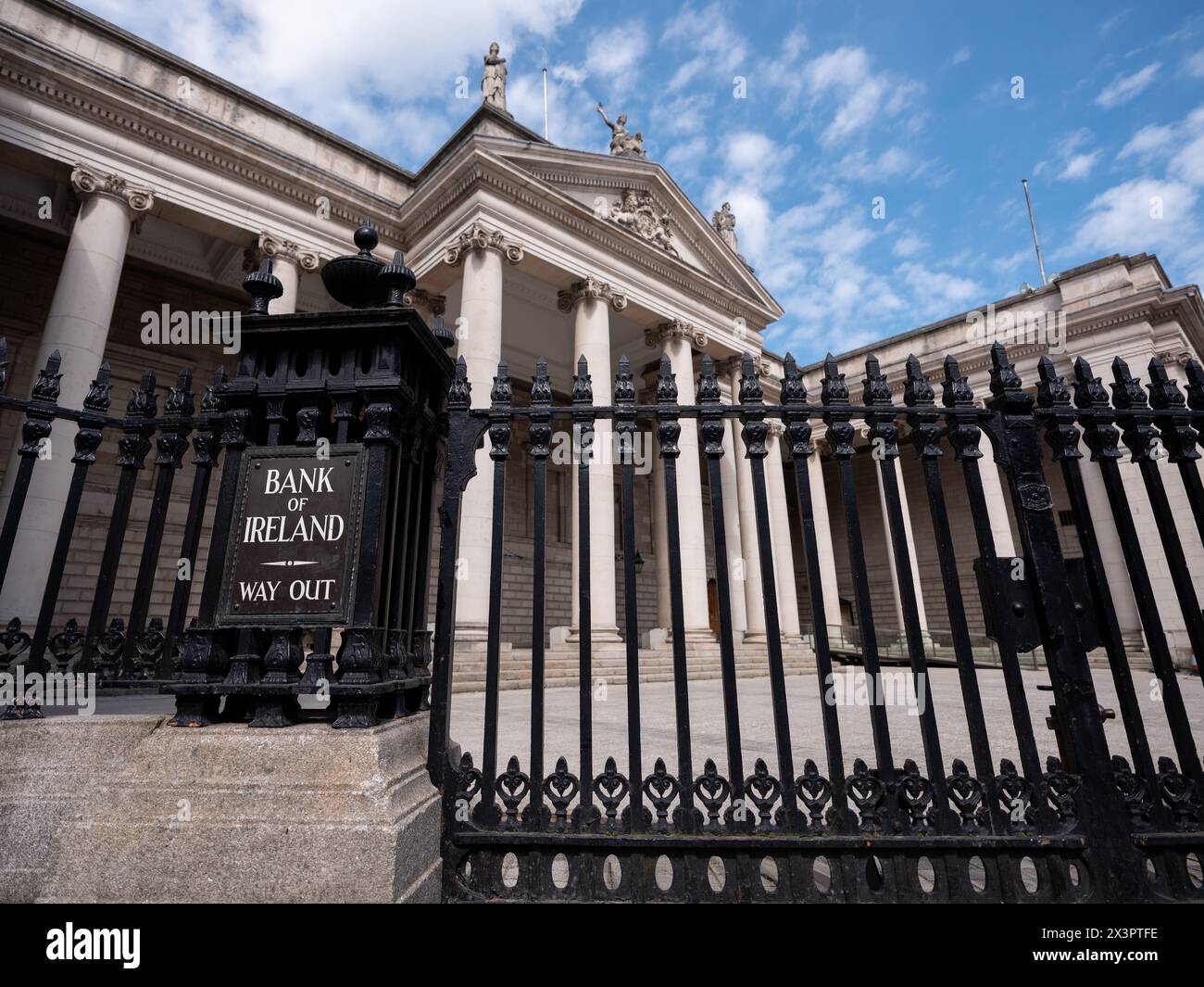 Das Gebäude der Bank of Ireland am College Green in Dublin, Irland. Stockfoto