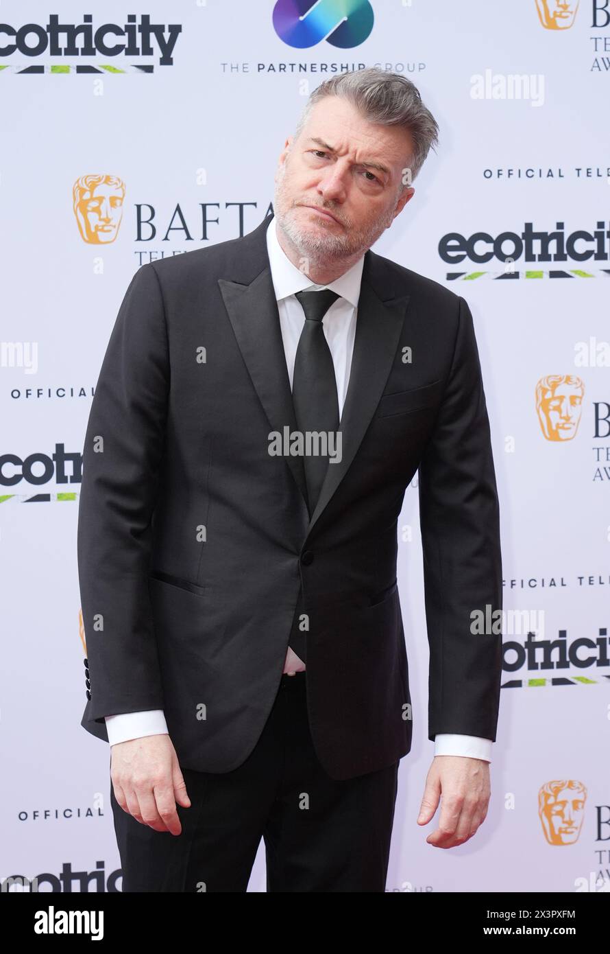 Charlie Brooker nimmt an den BAFTA Television Craft Awards in der Brewery in London Teil. Bilddatum: Sonntag, 28. April 2024. Stockfoto