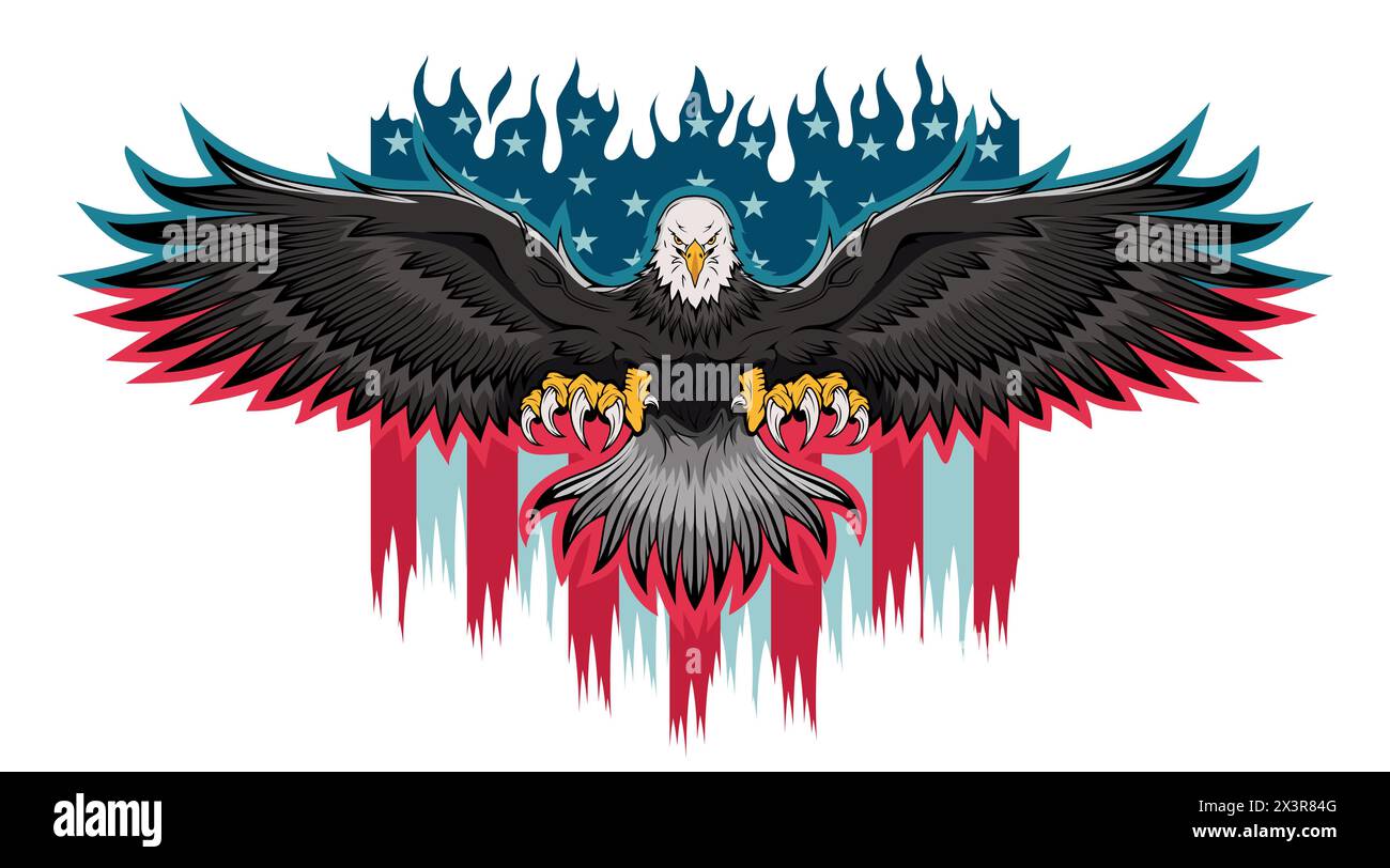 Eagle. Weißkopfseeadler. Nationales Symbol der USA. Stock Vector Image (Vektorbild) Stock Vektor