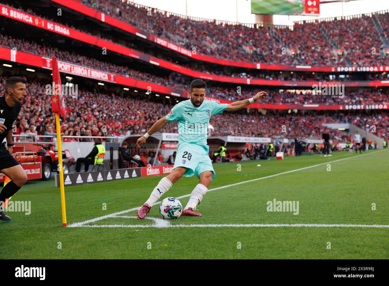 Joao Moutinho während des Liga Portugal Spiels zwischen SL Benfica und SC Braga im Estadio da Luz, Lissabon, Portugal. (Maciej Rogowski) Stockfoto