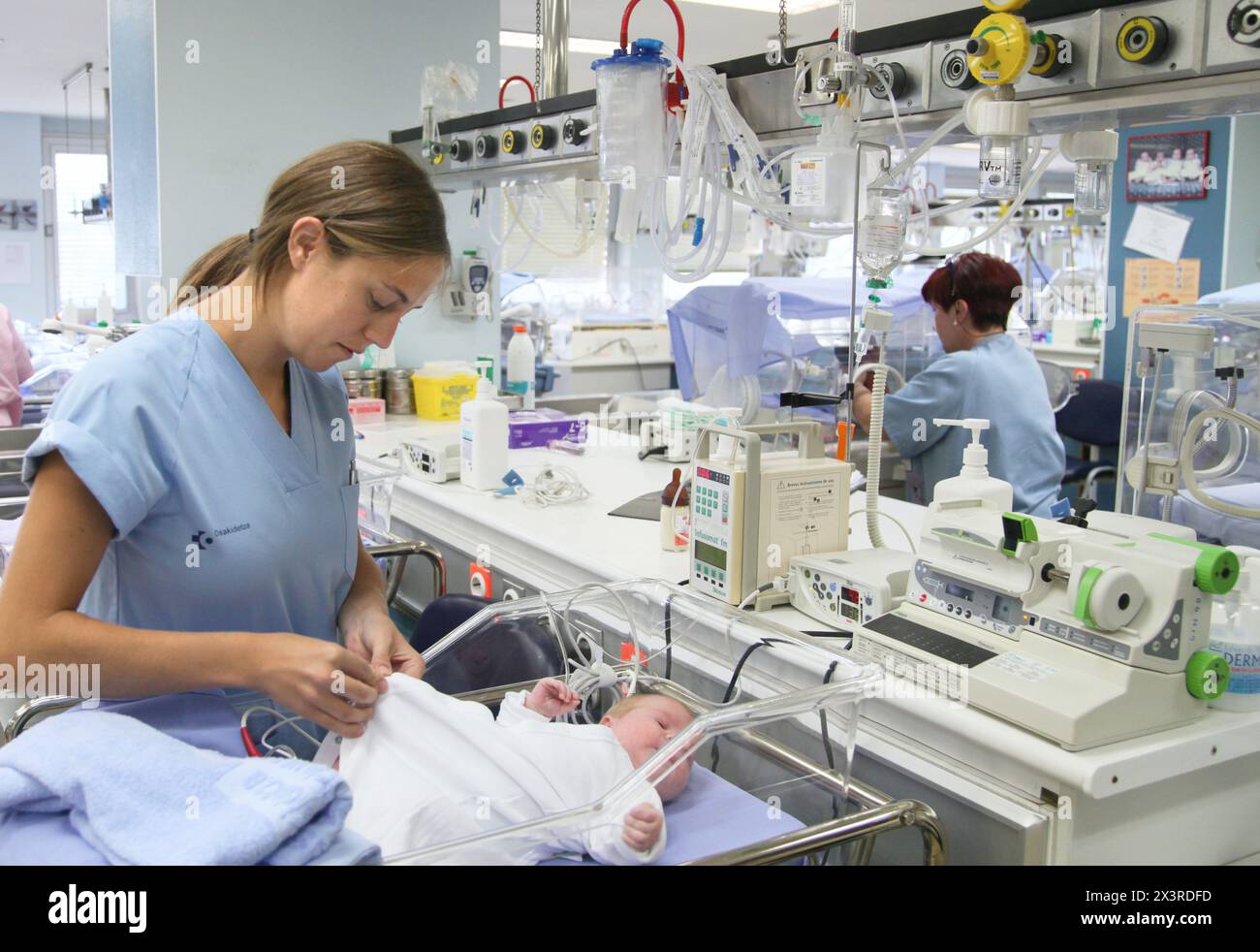 Neugeborene, Neugeborene Intensive care Unit, Donostia Hospital, San Sebastian, Donostia, Gipuzkoa, Baskenland, Spanien Stockfoto