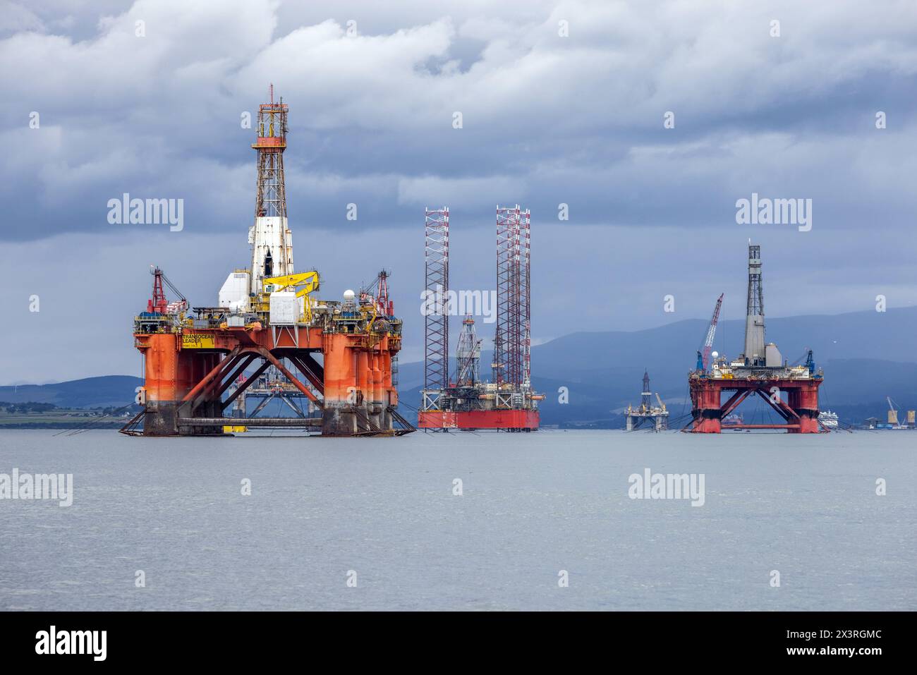 Bohrgeräte im Cromarty Firth, Schottland Stockfoto