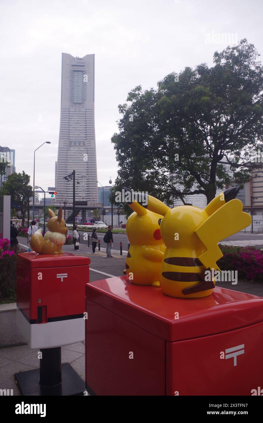 Pokekmon Briefkasten in Yokohama, Präfektur Kanagawa, Japan Stockfoto