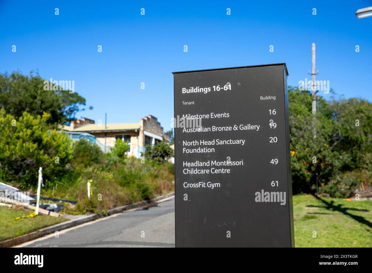 North Head Manly, das Barracks Revier, ist ein historisches Wahrzeichen der Militäroperationen während des Zweiten Weltkriegs und spielte eine Schlüsselrolle bei der Küstenverteidigung Stockfoto