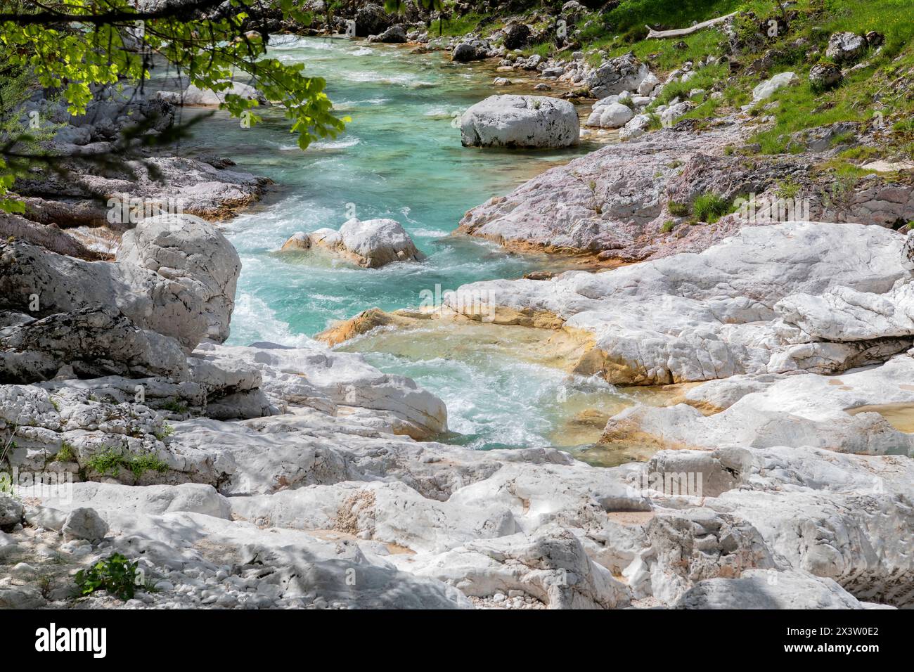 Velika Korita in Soca, Slowenien Stockfoto