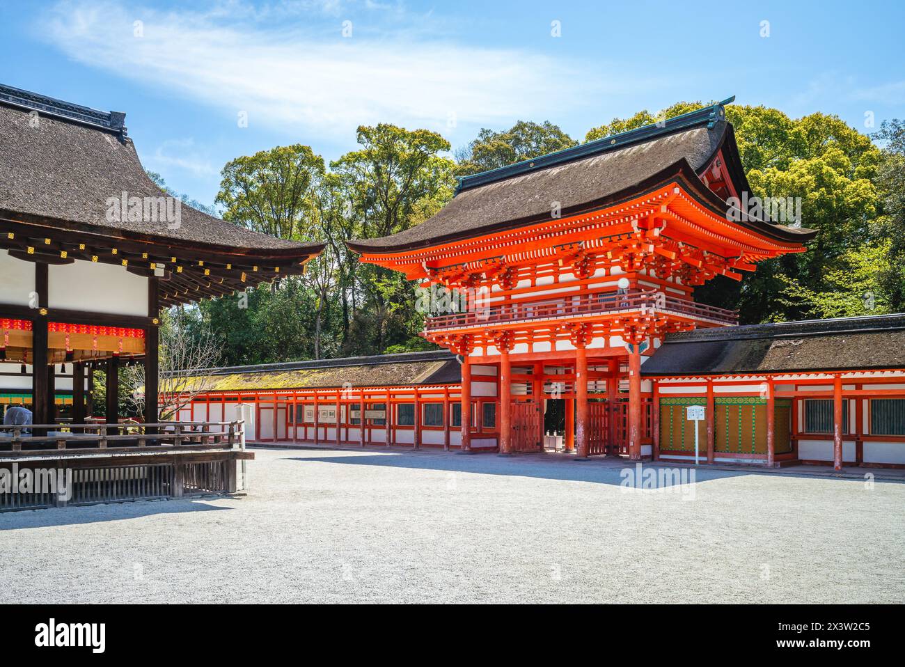 Shimogamo-Schrein, auch bekannt als Kamo mioya jinja, befindet sich im Shimogamo-Viertel von Kyoto, Kansai, Japan Stockfoto