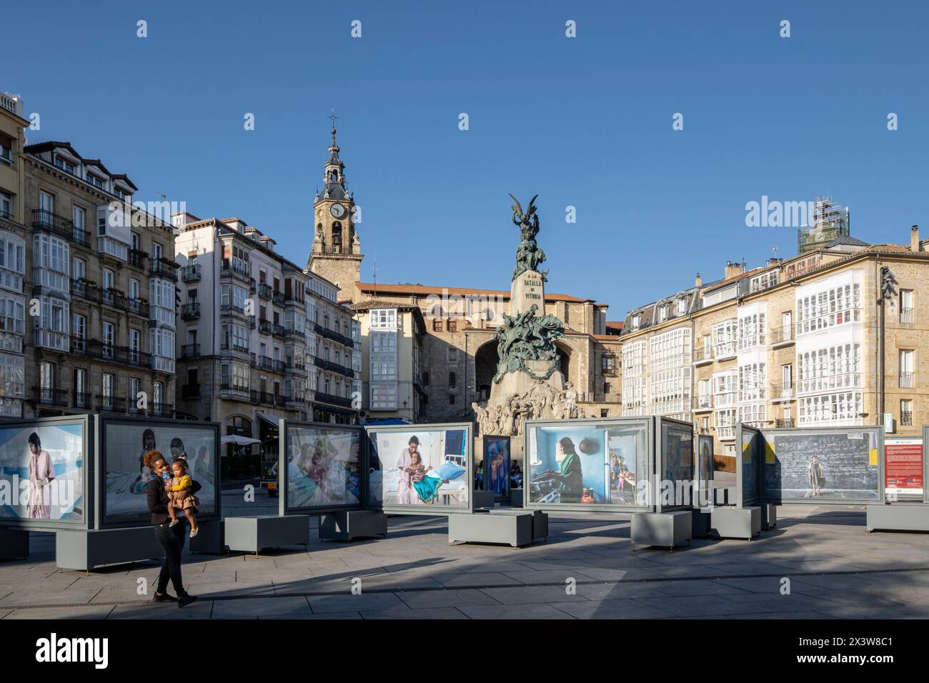 Plaza de la Virgen Blanca, Vitoria, Álava , comunidad Autónoma del País Vasco, Spanien Stockfoto