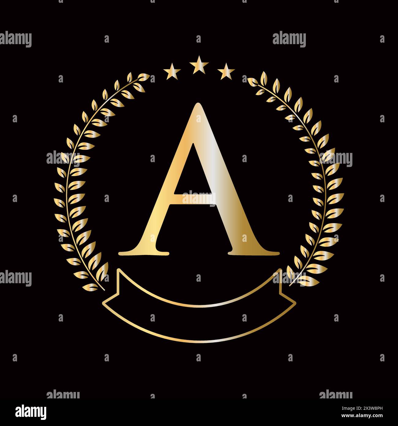 Initial Letter Ein Logo-Konzept für Bildung, Universität und Akademie Symbol Stock Vektor