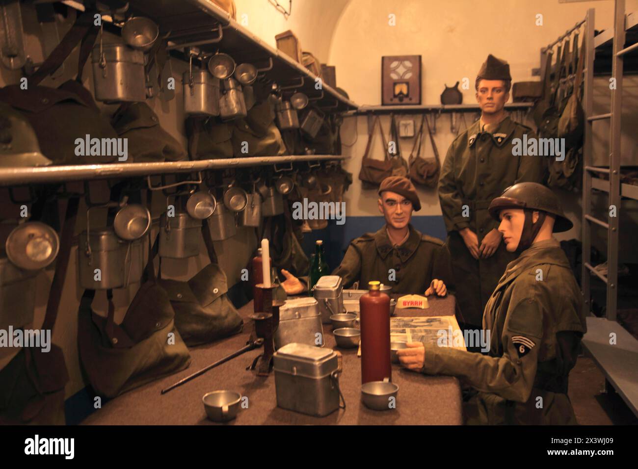 Frankreich, Grand-Est, Bas Rhin (67) Elsass, Hunspach, fort de Schoenenbourg (ligne maginot) Stockfoto