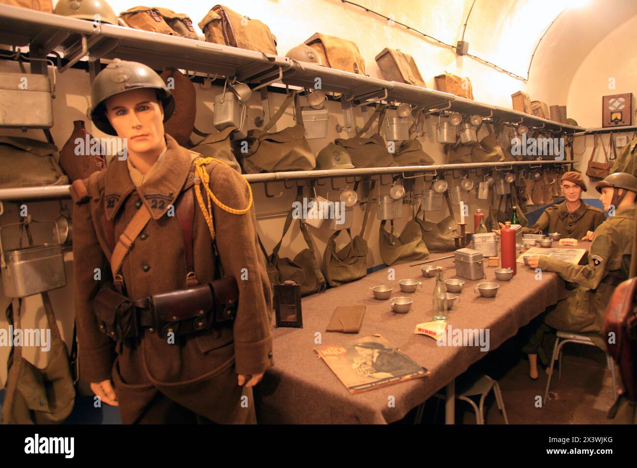 Frankreich, Grand-Est, Bas Rhin (67) Elsass, Hunspach, fort de Schoenenbourg (ligne maginot) Stockfoto